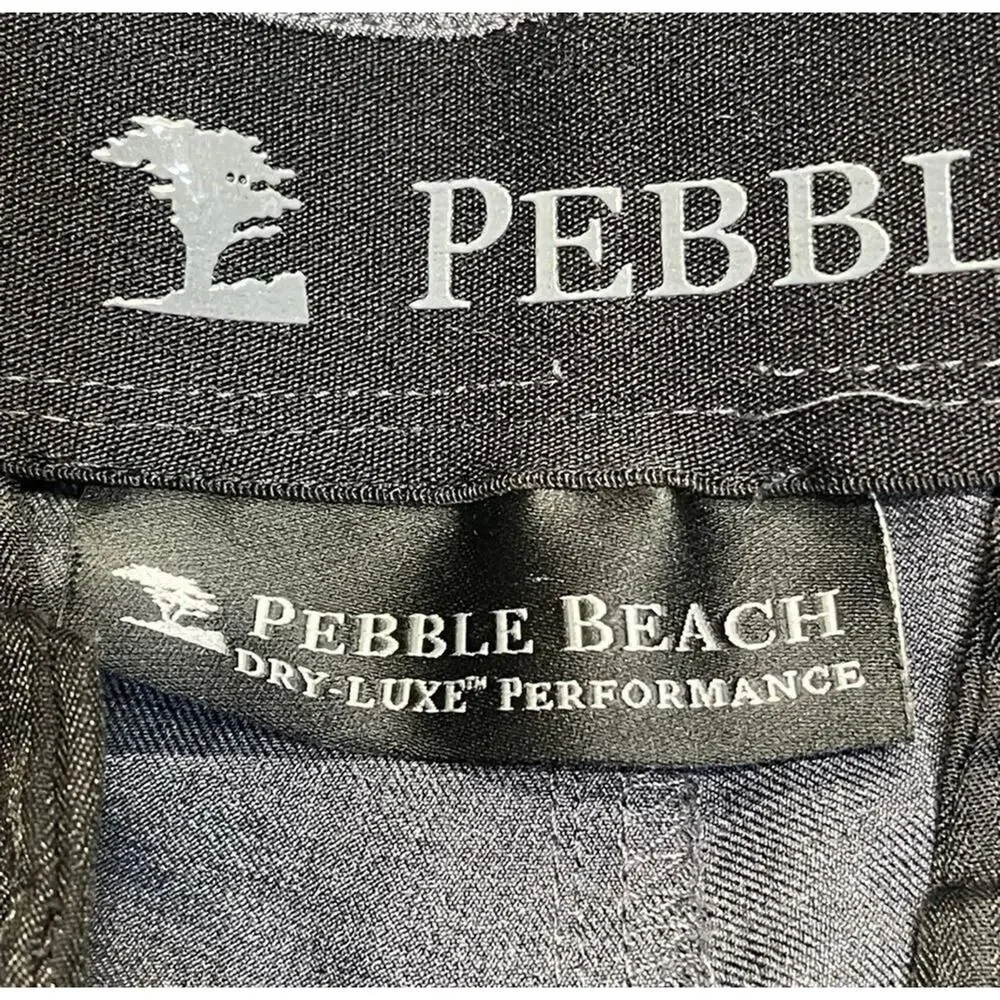 Pebble Beach Men's Flat Front Performance Shorts Size 30 Charcoal Gray Golf
